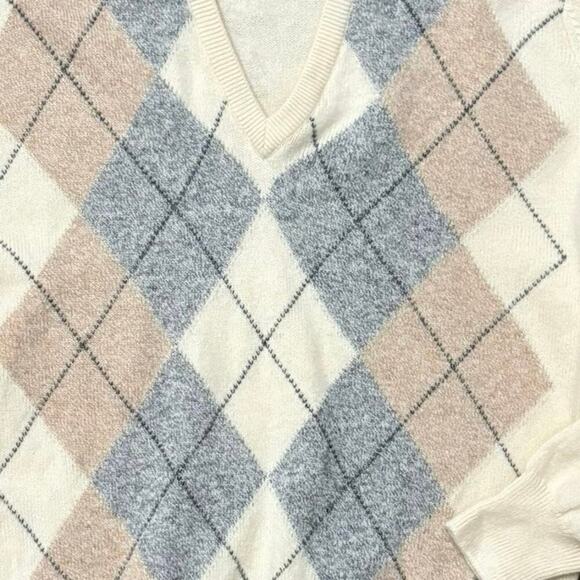 Pringle of Scotland 100% Lambswool Argyle Sweater Made in Scotland Size 40 - Picture 2 of 7